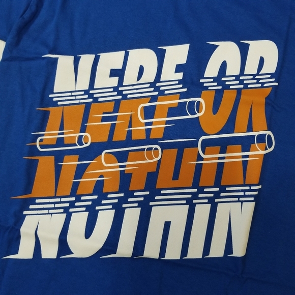 Blue short sleeve Nerf or Nothin shirt Size S (8) NWT - Picture 2 of 13